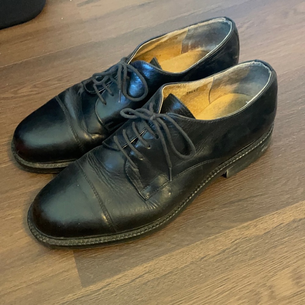 J.Crew Cap-Toe Oxford in Black Leather